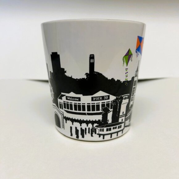 Mercantile San Francisco Mug Artist Designed Large White Black - Picture 2 of 6